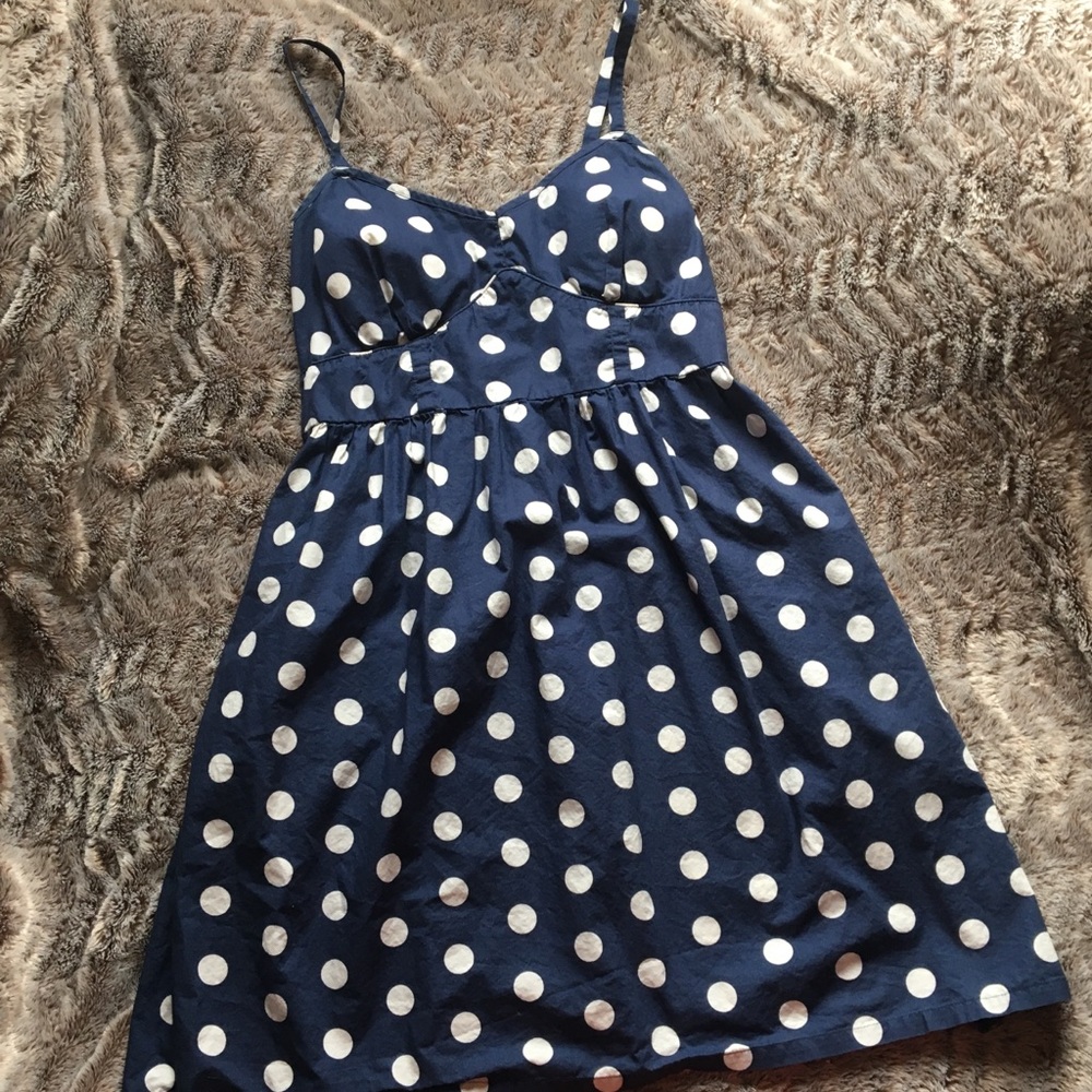 Polka dot blue dress
